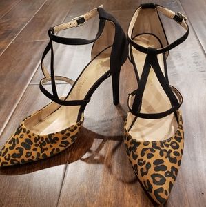 Christian Siriano Leopard Print Heels Sz 7.5
